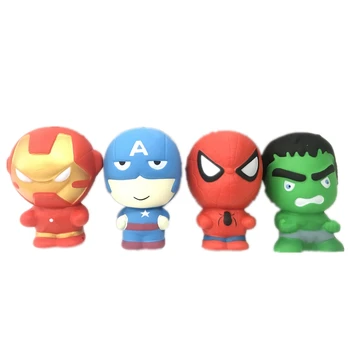 

2019 Super Hero Squishy Slow Rising Iron Man Spider Man Hulk Captain America Toy Jumbo Squeeze Stress Relief Toys For Kid