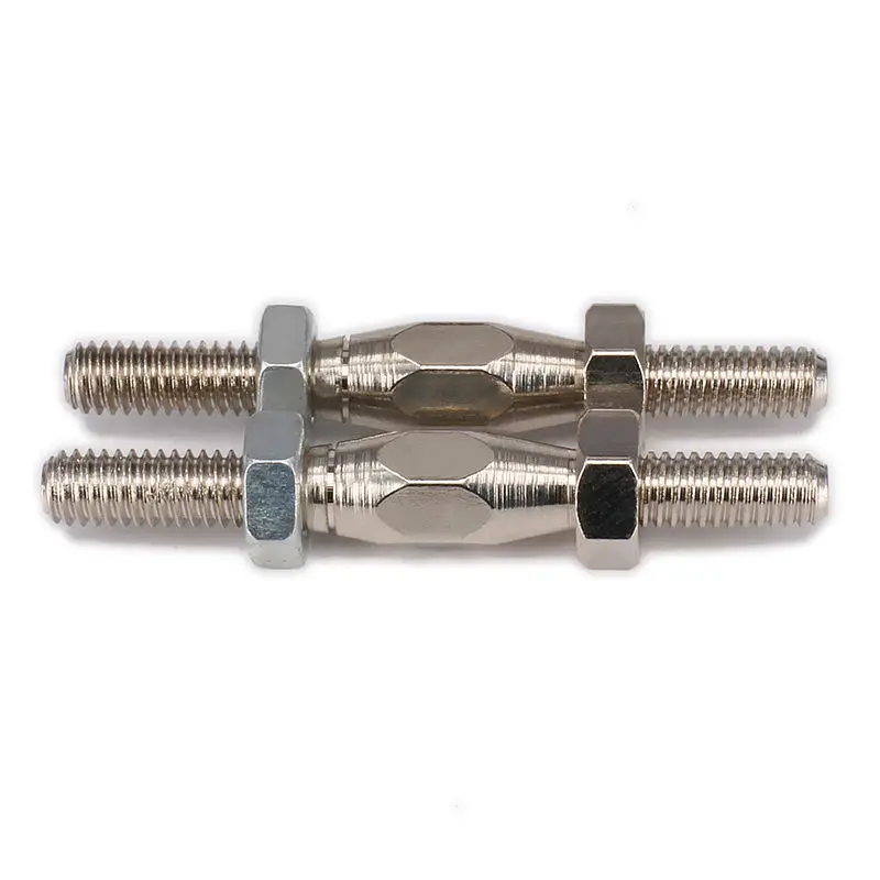 Silver Tie Rod Pull Push Rod M4 38 5mm M3 26 5mm 45 Steel For RC