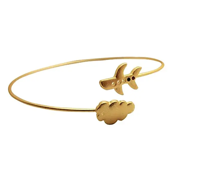 Personally Cloud and Plane Bracelet Simple Bangles for Women Tie the Knot Bridesmaid Gift Cuff For Design | Украшения и