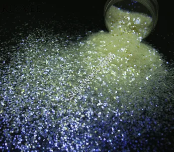 

1MM White Color with Purple Light Tints Dazzling Hexagon Glitter Paillette Spangles Shape for Nail Art Decorations and Crafts