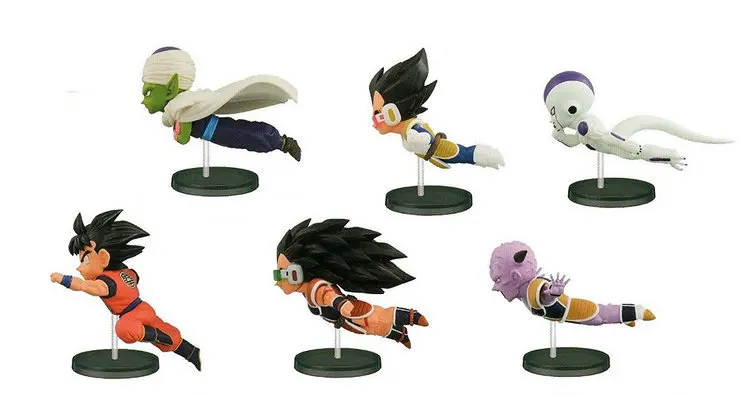 

6 Set Dragon Ball Z Super Saiyan Goku Krillin Vegeta Frieza Mini PVC Flight Model 8CM Action Figure