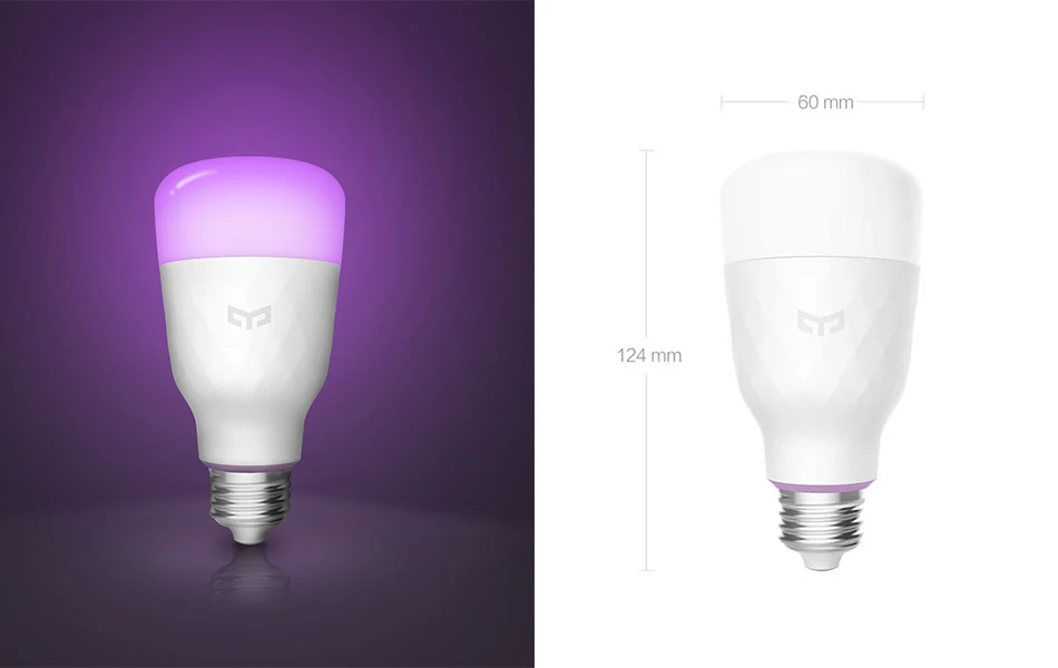 [Английская версия] Mi Yeelight умный светодиодный светильник цветной 800 люмен 10 Вт E27 лампа-лимон для домашнего приложения белый/RGB опция