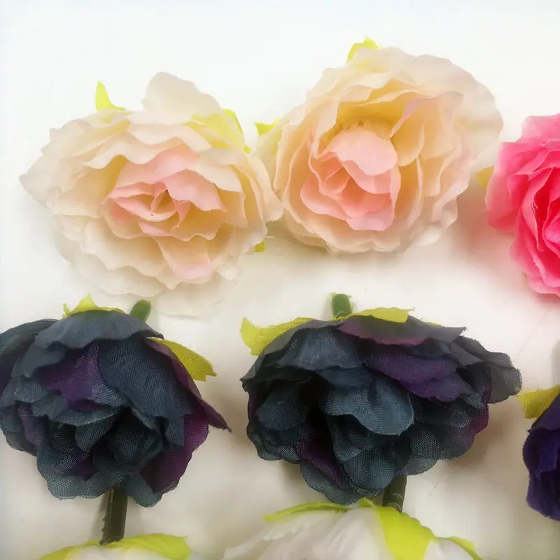 Wholesale 10pcs Blooming Peony Cloth Artificial Flowers For Wedding Party Home Room Shoes Hats Decoration Marriage Silk Flowers