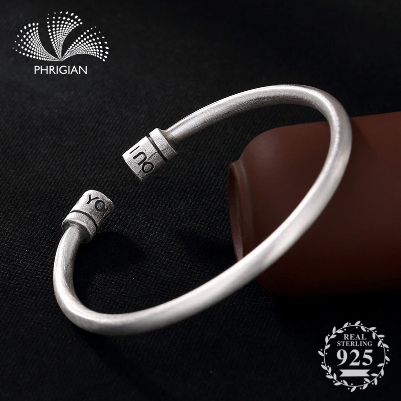 

NOT FAKE S990 Fine Jewelry 925 Sterling Silver BangleVintage Ethnic Jewelry Handmade Natural flea market jeweler retro