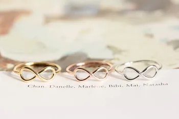 

Fashion Geometric infinity symbol rings Digital style ring for women wholesale