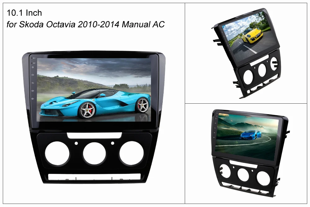 Cheap SINOSMART 2.5D IPS Screen 1G/2G Car Navigation GPS Player for Skoda Octavia 2010-2018, 32EQ DSP, 4G SIM Card Slot Optional 2