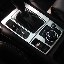 Новинка, нержавеющая сталь, углеродное волокно, ручка для печати, рычаг переключения передач+ медиа панель, Накладка для Mazda 6 Atenza