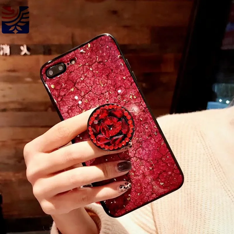PEIPENG Luxury Gold Foil Bling Marble diamond  phone case Phone Cases Soft TPU Cover  For iphone 6 6S 7 8 Plus X Xs Max Christmas gift08