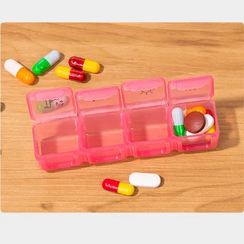 

Newly Pill Storage Box Medicine Case 7 Day Organizer 28 Compartments 4 Times Container