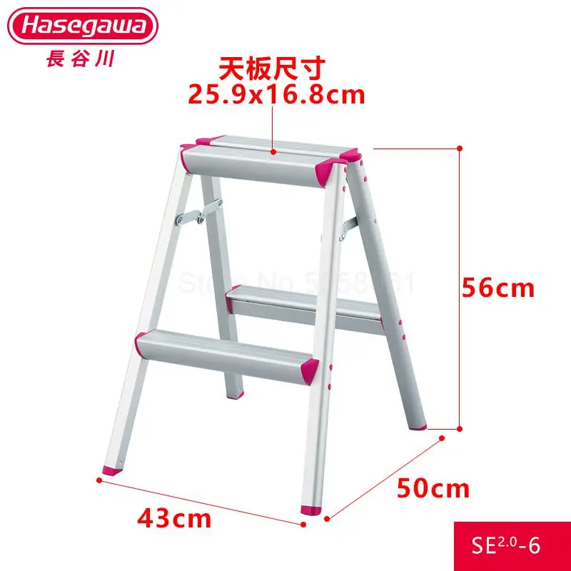 Лестница из алюминия Бытовая трехступенчатая лестница Складная портативная кухонная фотография лестница скамейка для обуви скамейка