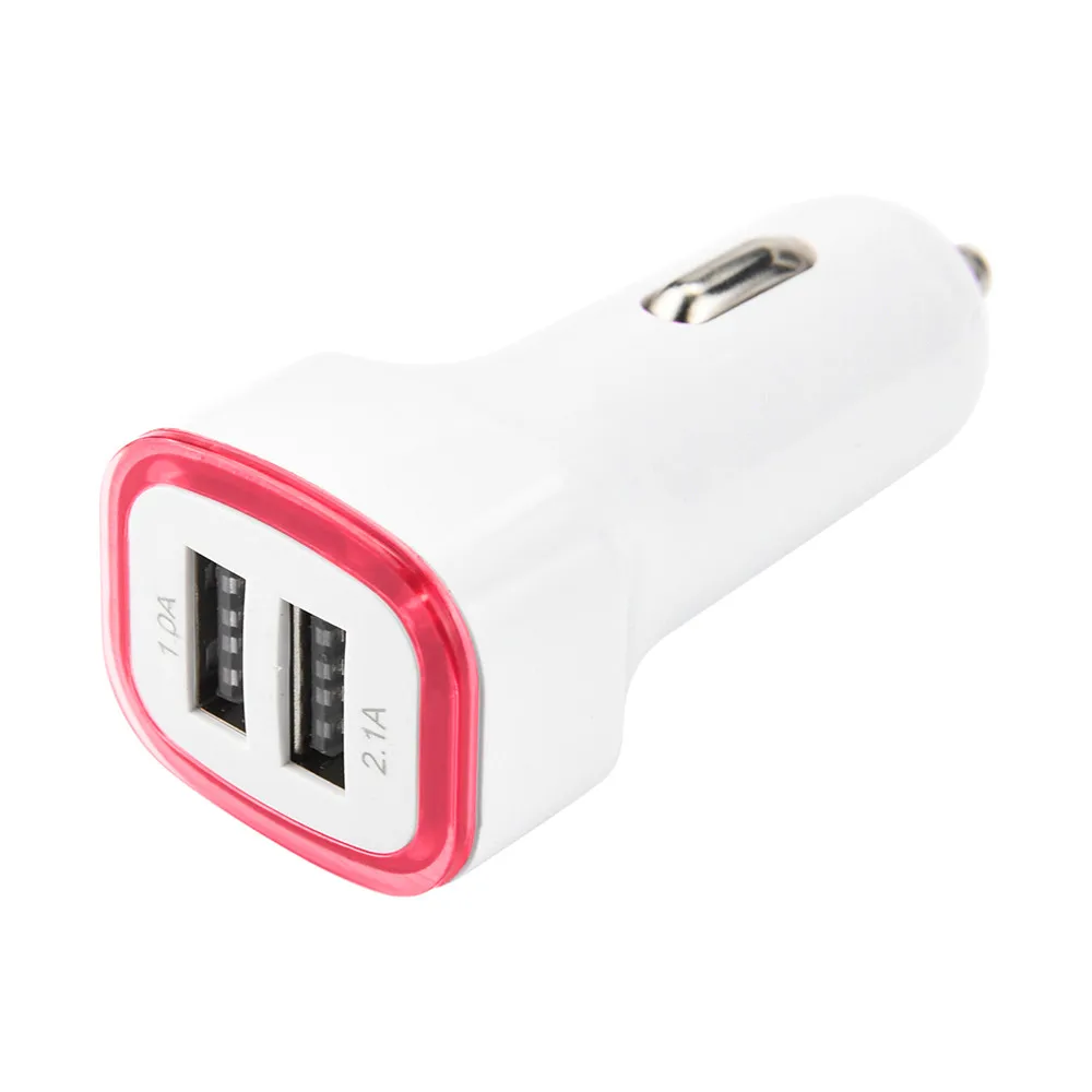 

DC/2.1A universal 2-Port Car Charger Lighter Socket Splitter Charger Power Adapter For iphone for Samsung Random color