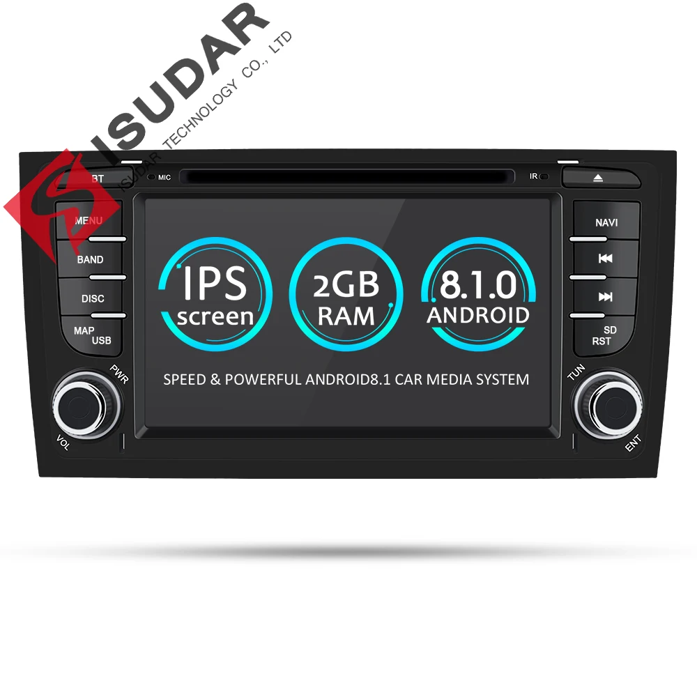 

Isudar Car Multimedia Player GPS Two Din Android 9 DVD Automotivo For Audi/A6/S6/RS6 Radio FM Quad Cores RAM 2GB ROM 16GB DSP