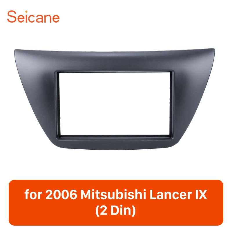 

Seicane 178*100 mm 2 Din Car Stereo Fascia Dash Bezel Refitting Kit Cover Trim Panel For 2006 Mitsubishi Lancer IX