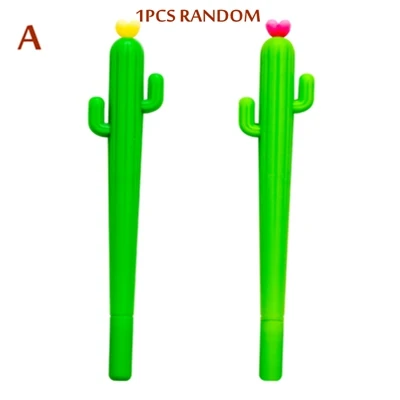 0,5 мм новинка милые 3D зеленые кактусы суккулентные растения гелевые чернила Ручка Kawaii Escolar Papelaria подарок школьные канцелярские принадлежности - Цвет: 1pcs