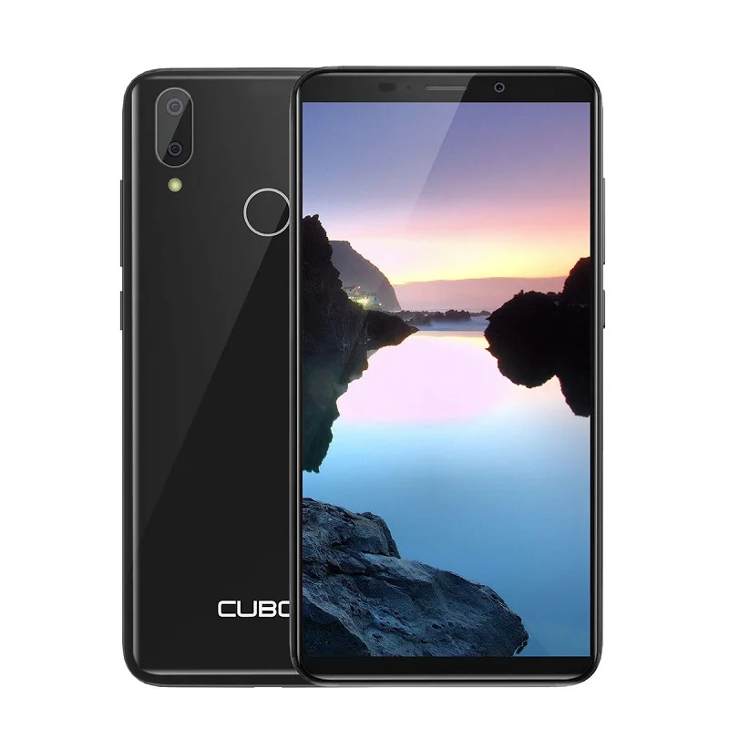 Смартфон Cubot J7, 5,7 дюймов, Android 9,0 18:9, 2 ГБ, 16 ГБ, MT6580, четыре ядра, двойная камера, 2800 мАч, для распознавания лица, отпечатков пальцев, мобильный телефон