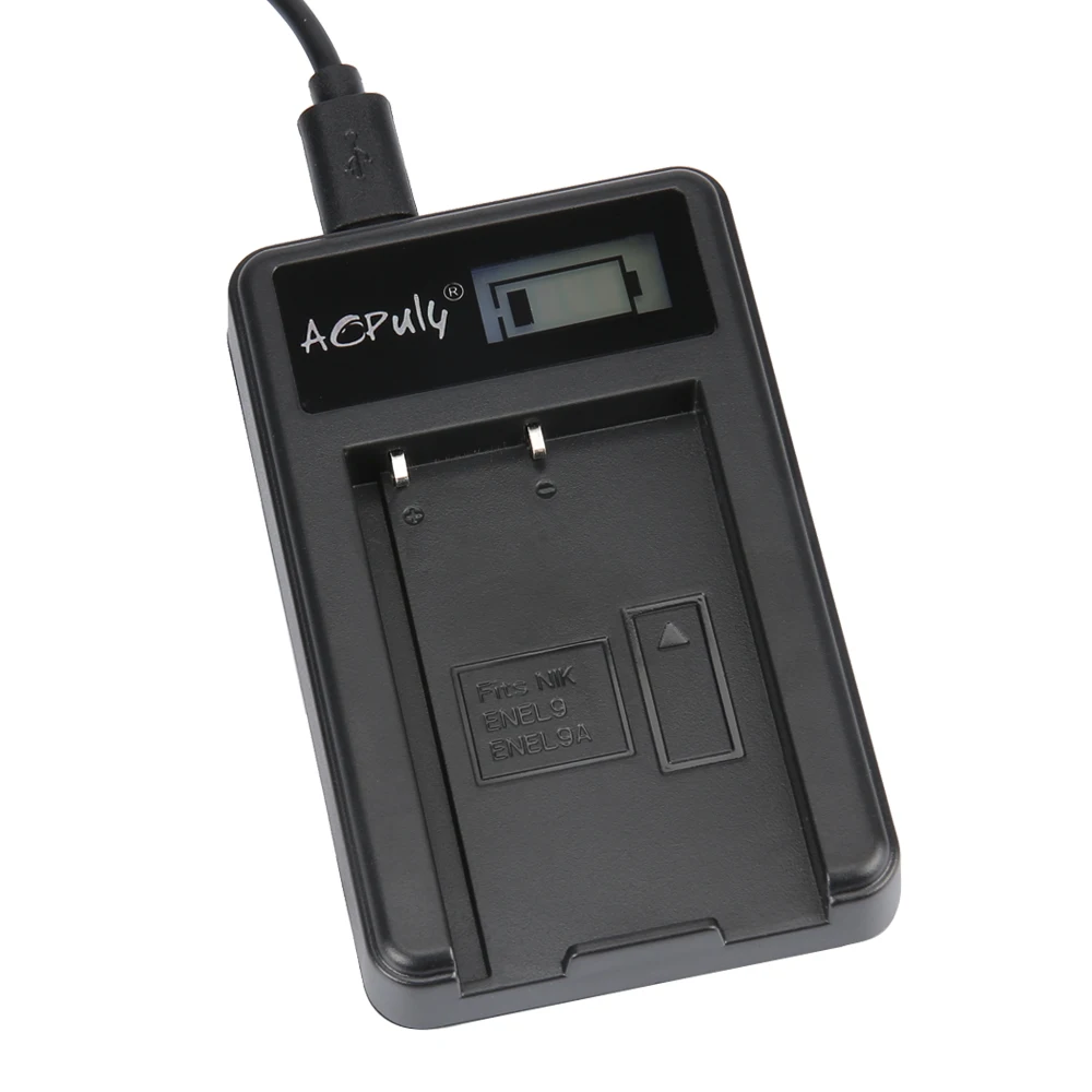 

AOPULY 1Pc EN-EL9 EN EL9 EN-EL9a EN EL9a EL9a Camera Li-ion Battery + USB LCD Charger for Nikon EN-EL9a D40 D60 D40X D5000 D3000