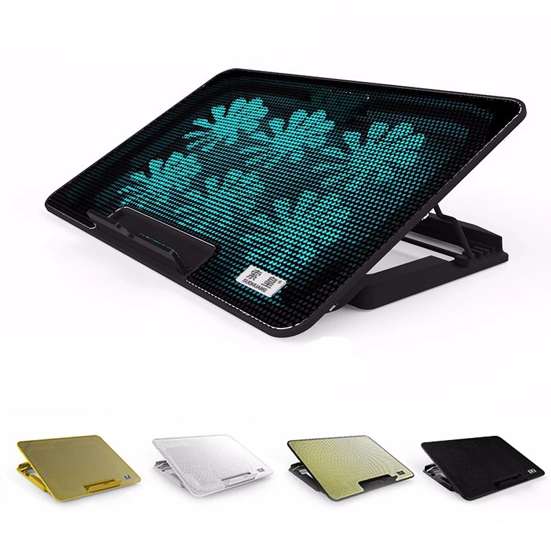 

New 6 Fans Adjustable Speed /Height Laptop Cooling Pad 2 USB LED Notebook Stand Base USB Fan Laptop Cooler for Compute PC 10-15