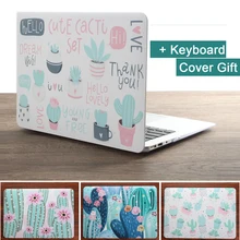 Чехол для ноутбука с принтом суккулентов для MacBook Air Pro retina 11 12 13 15 дюймов с сенсорной панелью+ чехол для клавиатуры