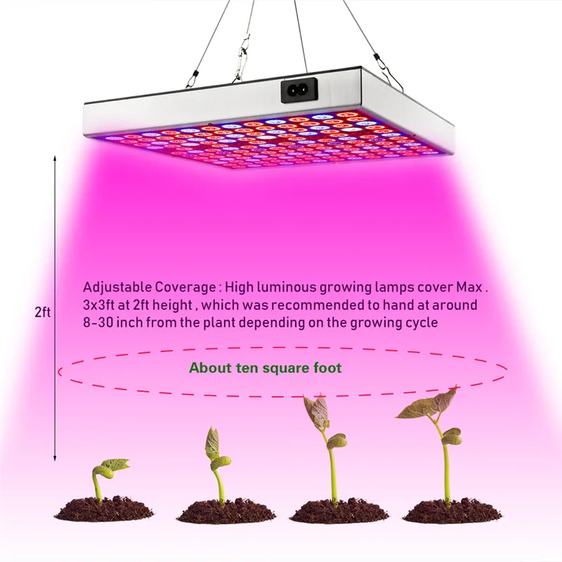 25 Вт/45 Вт полный спектр Панель Светодиодный лампа для теплицы садоводства Фито лампа для домашняя игровая палатка цветение растений рост AC85~ 265 в