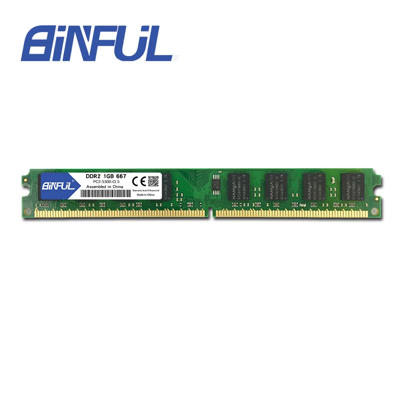 

Binful Original New Brand DDR2 1GB 667MHz PC2-5300 for Desktop RAM Memory
