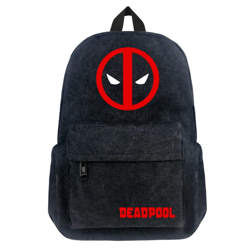 

FVIP Hero Deadpool Backpack Boy And Girls Canvas Backpacks Teenagers School Bags