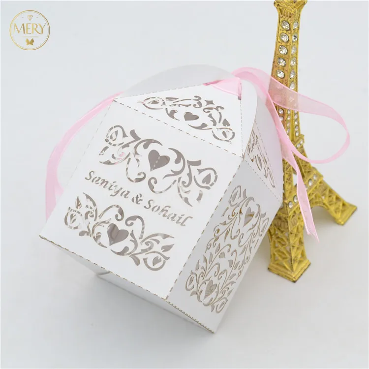 love vines laser cut favor box