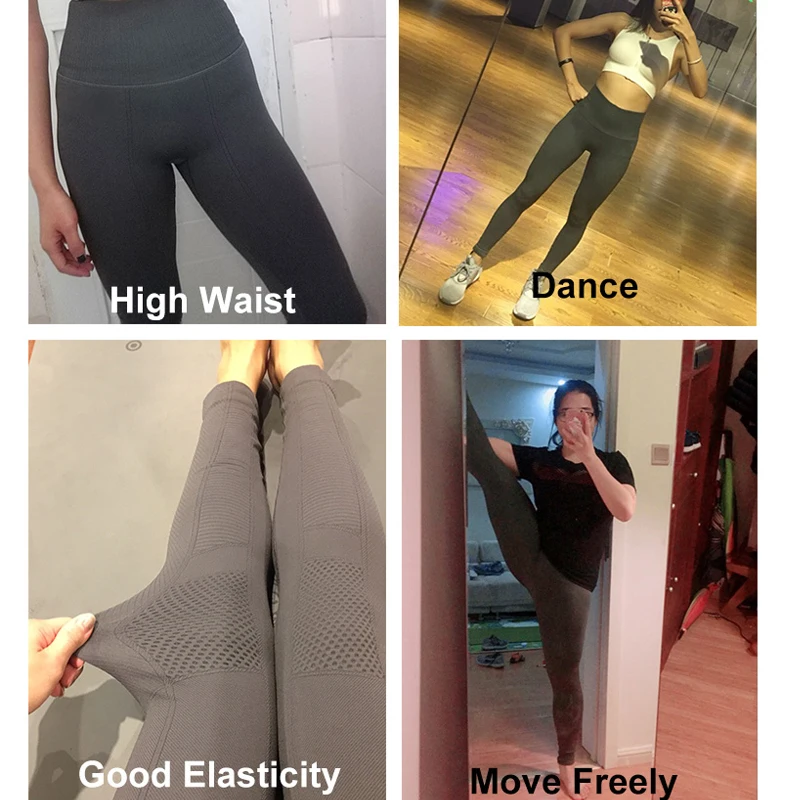 EU Womens Yoga Pants High Elasticity High Waist Yoga Leggings for Women Hip Up Fitness Sport Leggings Women Gym Running Tights