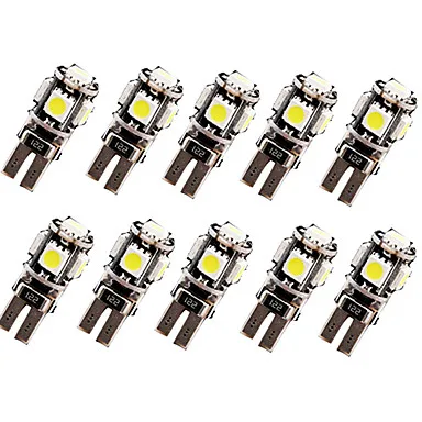 

New Arrival 10 X Canbus Error Free White T10 5-SMD 5050 Interior LED Light bulbs W5W 194 168Car Auto