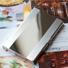 Высококачественная нержавеющая сталь визитница металлическая визитница