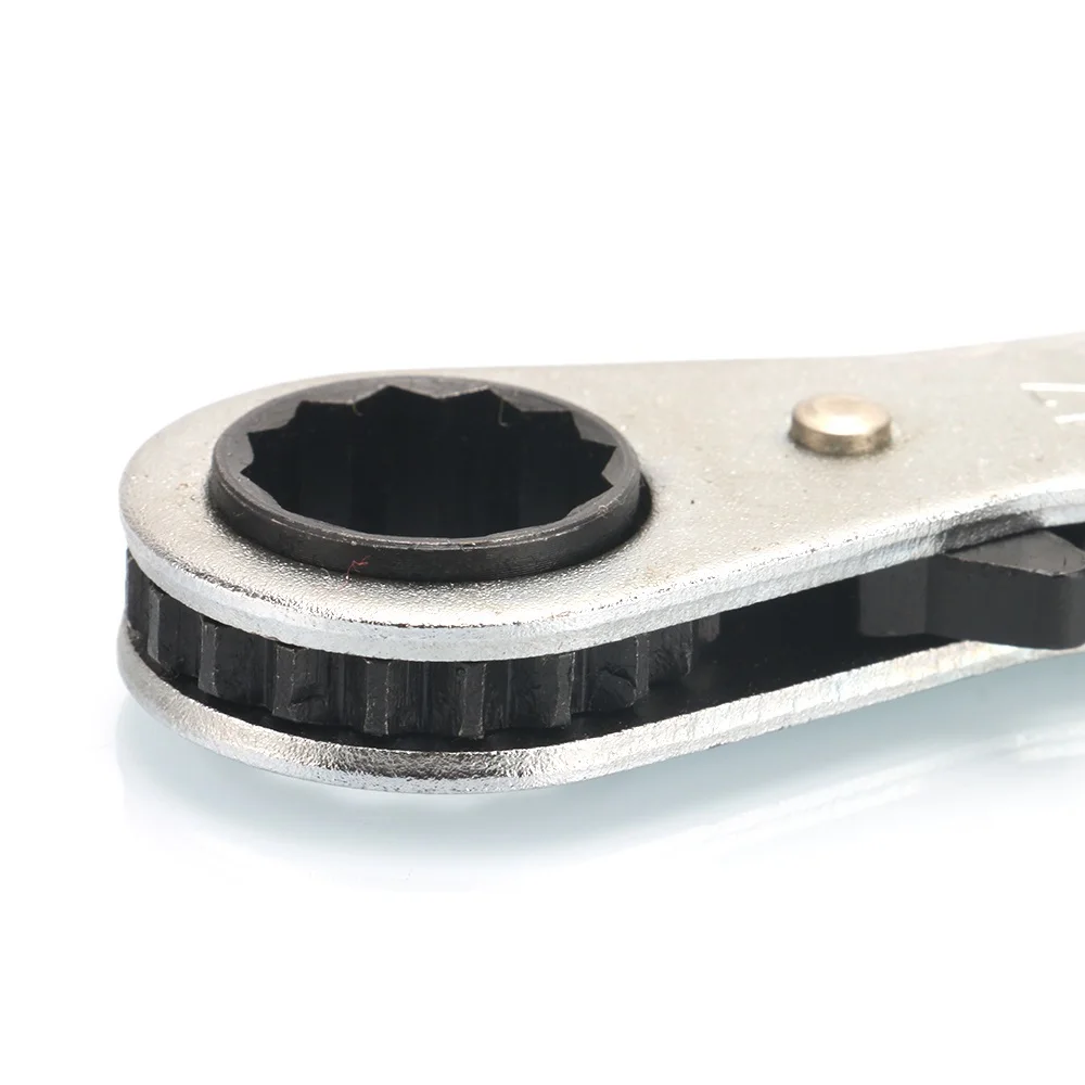 8-19 мм плоский ключ с храповым механизмом гаечных ключей с трещеткой за хаотично разбросанных ключей 72T метрических 2-полосная Реверсивный Сталь Многофункциональный ручной инструмент