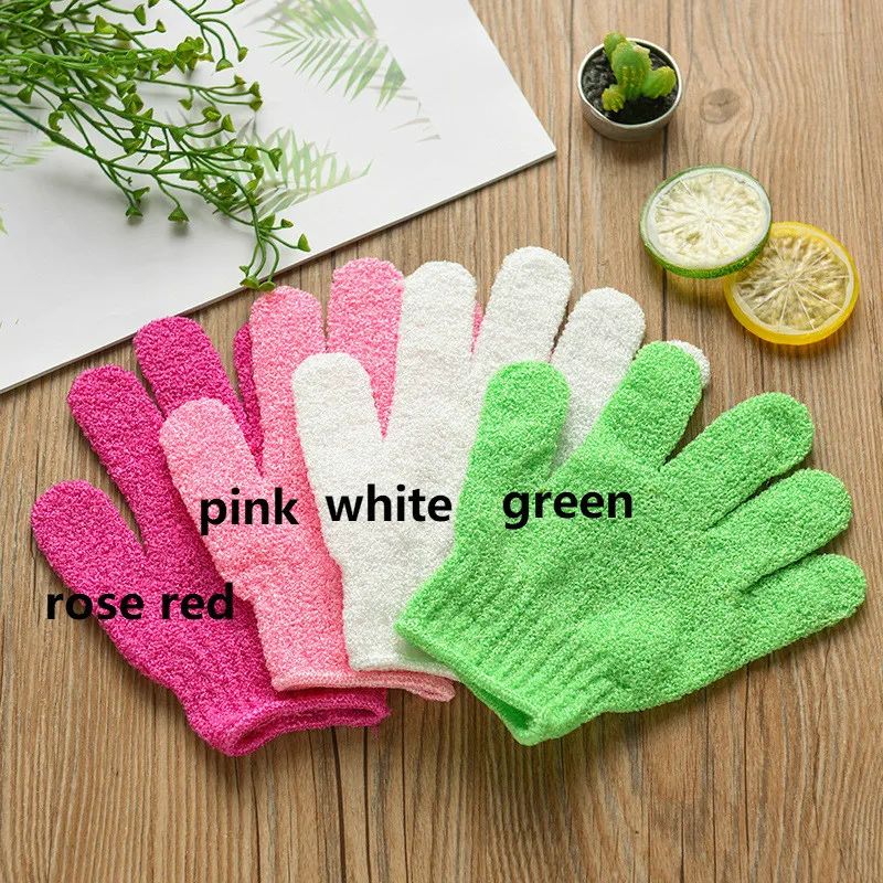 1Pcs 7 Color Shower Exfoliating Body Scrub Glove Dead Skin Removal Massage Spa Mitt Bath a Shower Tool Creative Bath Accessories