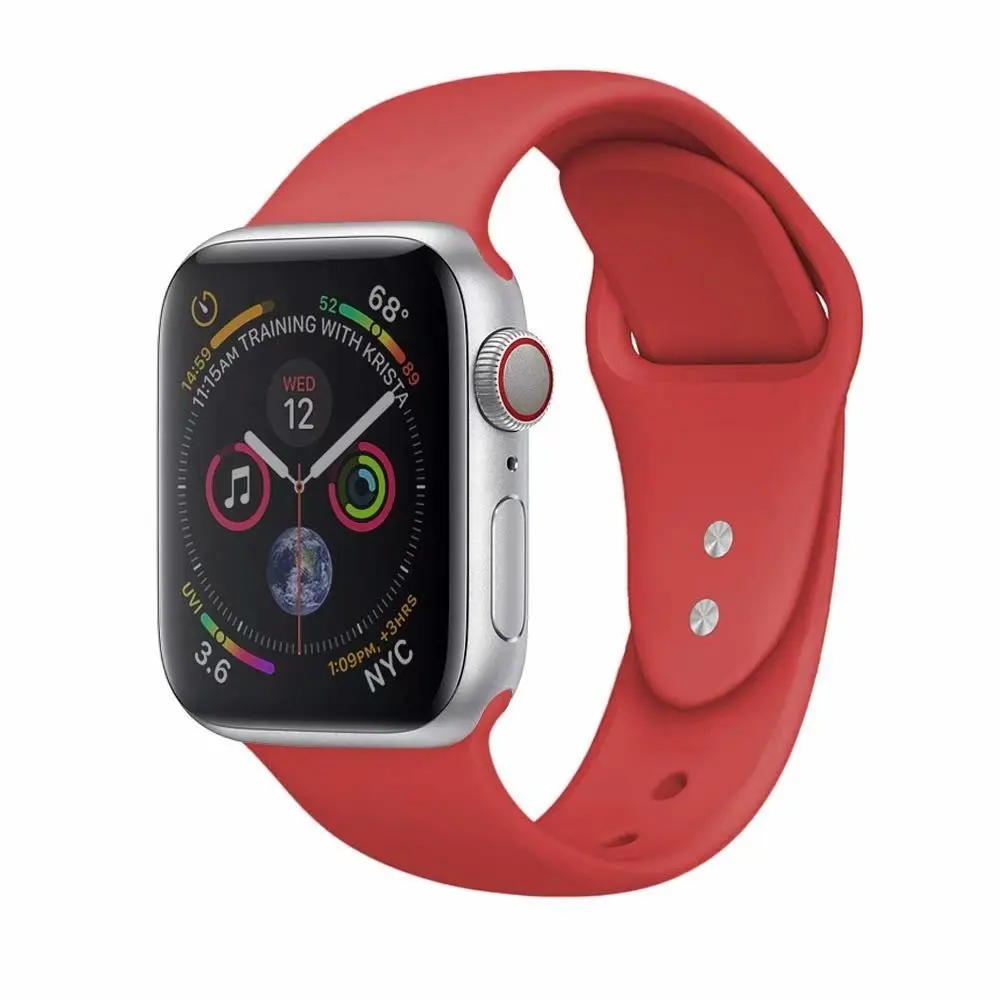 Morandi Для мужчин новый Цвет силиконовый ремешок для наручных часов Apple Watch Смарт i