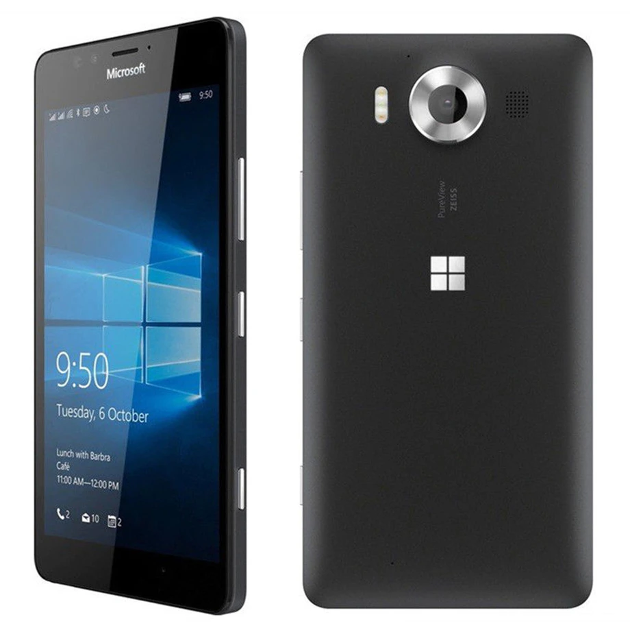 Microsoft Lumia 950 двойной разблокированный Windows 10 мобильный телефон 4G GSM 5,2 ''20MP wifi gps Hexa Core 3 Гб ram 32 Гб rom