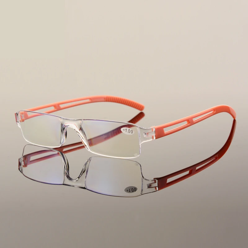 TR90 Сверхлегкий чтения очки без оправы Портативный очки для пресбиопии прозрачные очки для дальнозоркости дешевые очки