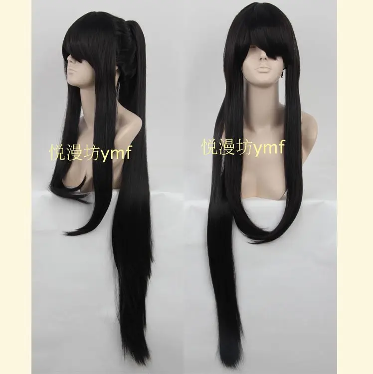 

Takane Manaka/100cm Black long straight ponytail chip on cosplay anime wig,Synthetic hair,free shipping