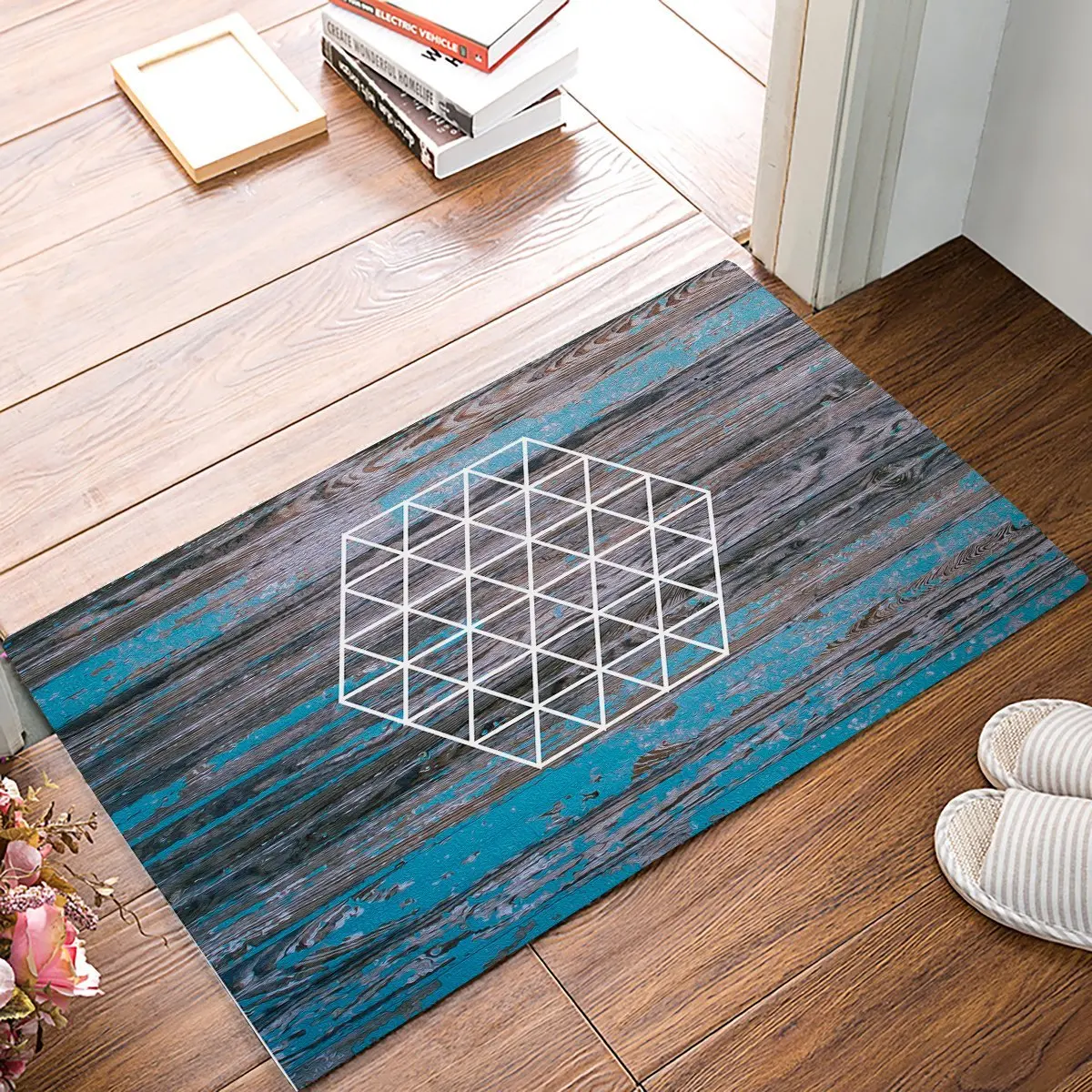 Beach Themed Doormats Rugs The Beach Is My Happy Place Plank Board