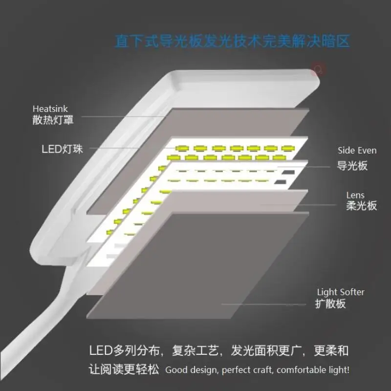 Настольная лампа led офиса настольная лампа Гибкие светодиодные Настольная лампа настольная свет Яркость затемнения Высокое качество