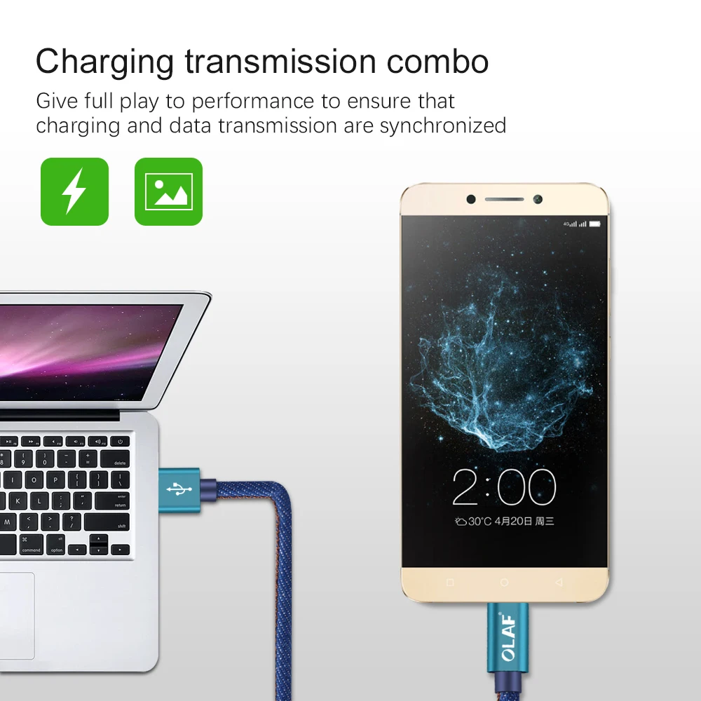 Кабель USB Type C OLAF для xiaomi redmi Note 7 6 быстрая зарядка Micro кабель Samsung Xiaomi Huawei|Кабели