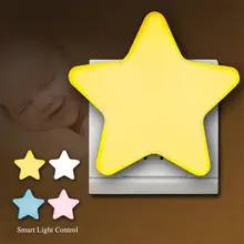 

Star Shape LED Night Light Smart Light Sensor Control Energy Saving AC Night Lamp for Bedroom Stairs Toilet Corridor Decoration