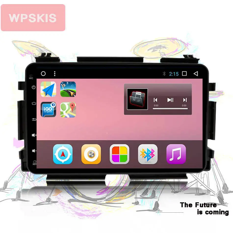 Восьмиядерный Android 10,0 4G 64G Fit HONDA HRV/VEZEL 2013 автомобильный dvd-плеер навигация gps радио развлекательная система