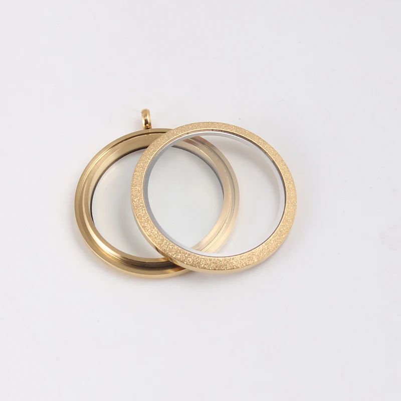 

Gold Color Plain Twist Screw Stainless Steel Floating Locket 5 Sizes Floating Charms Memory Locket Pendant for DIY Jewelry
