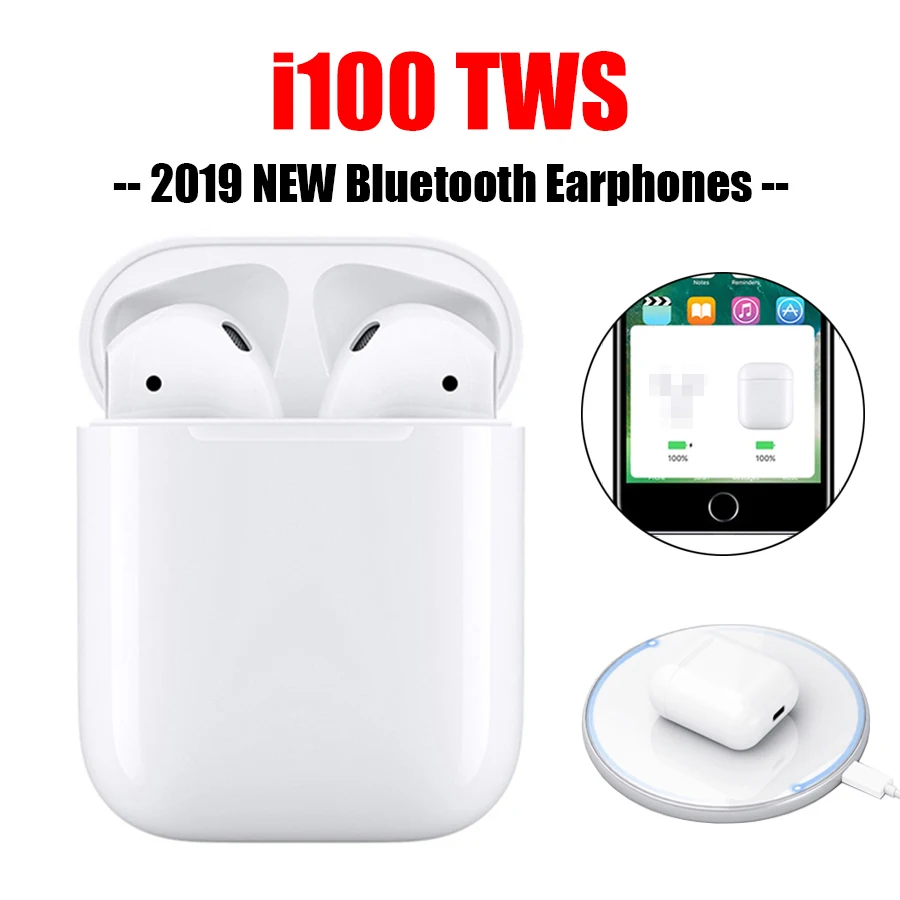 

BUYFUN i100 tws Bluetooth Earphones Wireless Charging Pop Up Touch Hifi Sport Earbuds i100tws Not 1:1 Replica i80 tws i30 i12