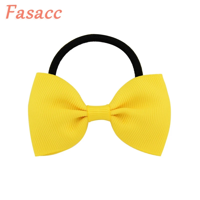 20pcs/lot FASACC Kids Hair Ties Elastic Ribbon Hair Bows Scrunchie Hair Band Rope Girls Hair Accessories A178