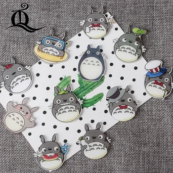 

free shipping 1PCS cartoon brooch Totoro Icons On backpack Acrylic Badges Cartoon Pin Badges For Clothes Decoration Badge Z71