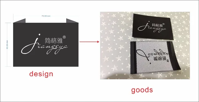free shipping customized garment clothing tags woven labels gold