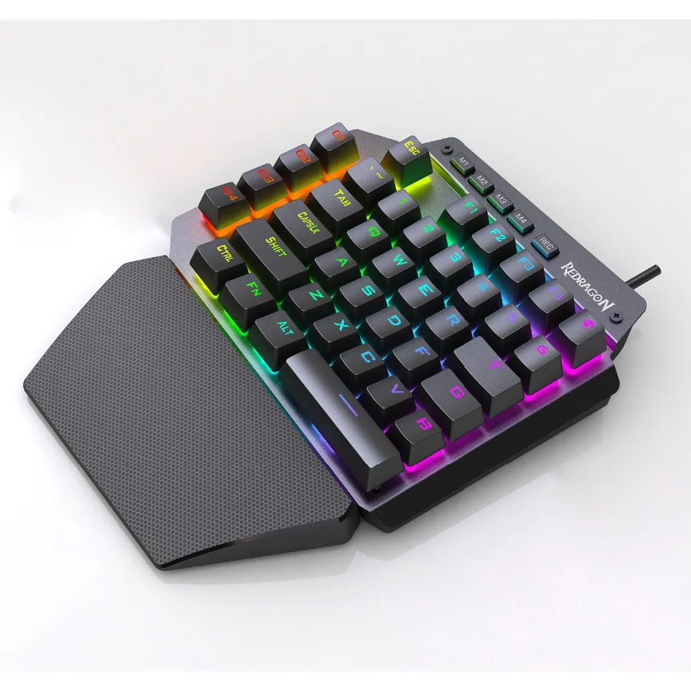  New 1.8m Wired Gaming Mechanical Keyboard One-handed Keyboard RGB Backlight 44 keys Mini Keyboard B
