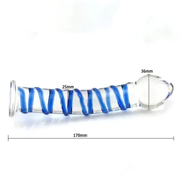 Anal toy crystal glass dildo butt plug anal masturbation G point massage, Sex Products, Sex toys for women men gay 4