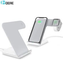 DCAE 2 в 1 Qi Беспроводная зарядная подставка для iPhone 11 Pro XS MAX XR X 8 Plus samsung S10 S9 S8 Note 10 9 8 10 Вт быстрая зарядная док-станция для Apple Watch 2 3 4 5
