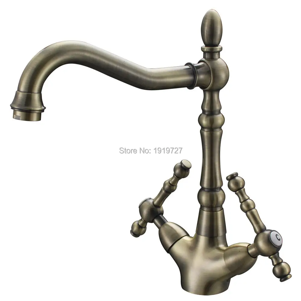 Newly Patent Design High Quality Solid Brass Unique Swivel Antique Brushed Bronze Sink Mixer Tap Single