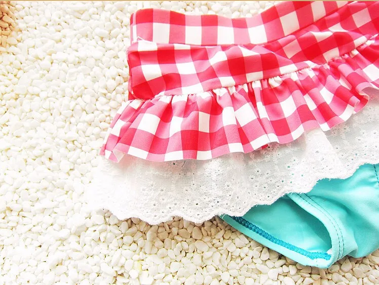 Милые высокое качество спандекс Made плед для маленьких девочек Biquini купание костюм девочка купальники бикини с бантами infantil